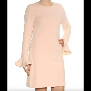 NWT *defects* Calvin Klein Blush Pink Ruffle Sleeve Dress Size 10